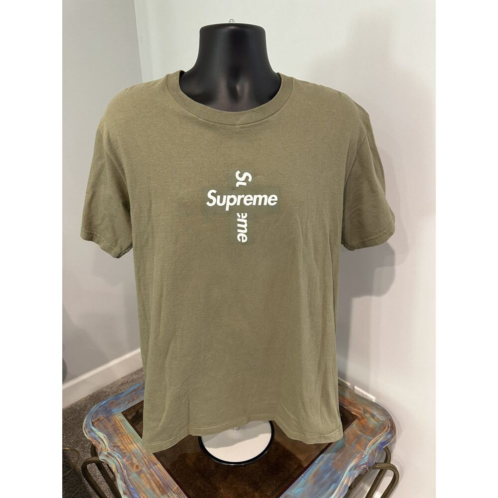 Supreme Cross Box Logo Olive